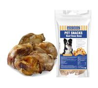 Rodilleras de Res for Perros, Huesos de nudillo de Vaca: premios carnosos de Larga duración for masticadores agresivos, un Solo ingrediente (L10, Carne de Vacuno)