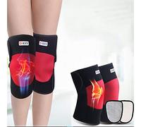 Rodilleras De Turmalina Autocalentables - Cuidado De Las Articulaciones/Terapia MagnéTica CompresióN En Caliente/Ajuste Transpirable/Correas Para Aumentar (1 Par),Red