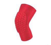 Rodilleras deportivas para evitar colisiones y absorción de impactos, tela cómoda y transpirable para baloncesto, fitness y más (M rojo)