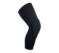 Rodilleras Menisco 1 Uds rodilleras de nido de abeja fútbol baloncesto pierna manga larga Protector transpirable Rodillera(Black,M)