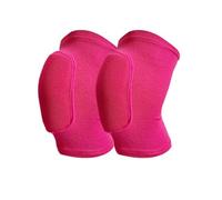 Rodilleras Menisco Adultos chico danza rodilla Protector elástico espesar esponja rodilleras soporte for gimnasio Yoga entrenamiento entrenamiento Rodillera(1 Pair Rose red,L)