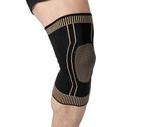 Rodilleras Menisco Rodillera de punto, almohadilla para la rótula, rótula, menisco, protección contra dolor de rodilla, alivio articular Rodillera(Yellow stripe,XL1)