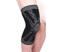 Rodilleras Menisco Rodillera Patella Protector Brace Silicona Primavera Baloncesto Correr Rodillera(Dark Grey,L)
