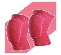 Rodilleras Menisco Rodilleras deportivas de compresión, Protector elástico de rodilla, rodillera de esponja gruesa Rodillera(2pcs Red,S)