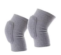 Rodilleras Menisco Rodilleras deportivas elásticas, Protector de rodilla, esponja gruesa, rodilleras, soporte for entrenamiento de baile Rodillera(2pcs Gray,L)