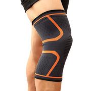 Rodilleras Menisco Rodilleras elásticas de 1 pieza, rodilleras deportivas de nailon for Fitness, protección for Fitness Rodillera(One Piece-Orange,L)