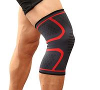 Rodilleras Menisco Rodilleras elásticas de 1 pieza, rodilleras deportivas de nailon for Fitness, protección for Fitness Rodillera(One Piece-Red,M)