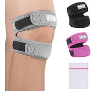 Rodilleras para el tendón de la rótula que ayudan a aliviar el dolor de la artritis, rodilleras ajustables para correr & recuperación de lesiones Con Bolsa de lavanderia - Gris