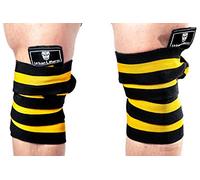 Rodilleras para halterofilia. Fuertes y resistentes, soporte de rodillas elástico. Perfecto para Squats, Powerlifting, Olympic Lifting y CrossFit. Especificaciones a nivel de competición. Incluyen 2 unidades.