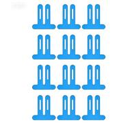 Rodilleras precortadas grandes, color azul, 25 x 22 cm, 12 unidades, cinta precortada para deporte, fitness, cinta elástica deportiva resistente al agua, cinta de kinesiología, sujeción fuerte para