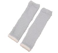 Rodilleras Protectoras Calcetines largos de lana Coral for mujer, medias cálidas y gruesas hasta el muslo, calentador piernas, calcetín alto for dormir en casa, invierno Para El Invierno(Grey)