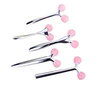 Rodillo 3D de jade rosa para estiramiento facial doméstico, tipo 5