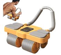 Rodillo abdominal AB Roller, automático Rueda abdominal, Rodillo automático AB con 4 soportes de codo, Equipo de entrenamiento de la aptitud de la casa básica para el fortalecimiento de