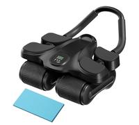 Rodillo abdominal con rodilleras, temporizador y dispositivo de | Dispositivo de entrenamiento abdominal de 4 ruedas para fortalecer los músculos centrales hombres mujeres para el hogar