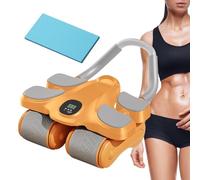 Rodillo Abdominal Con Soporte De Ruedas Para - Rodillo Para Abdominales Silencioso Y Duradero Con Rodilleras Y Coderas - Core Trainer Fácil De Montar Para Ejercicios, Construcción Mus