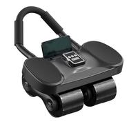 Rodillo abdominal para abdominales, bicicleta estática silenciosa para el hogar, función de conteo, con soporte para codos, para viajes, hogar, jardín, mujeres, hombres, principiantes