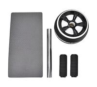 Rodillo abdominal para entrenamiento, equipo de ejercicio para fortalecer el core con rueda silenciosa de TPR ultra ancha de 95 mm, empuñaduras de espuma antideslizante y almohadil (Rueda única en