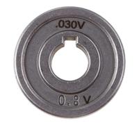 Rodillo alimentador de alambre, guía de alimentación, rueda de aluminio, alimentador de larga vida útil y alimentación. Las dimensiones del rodillo de alimentación ODxIDxH son 30 x 10 x 10 mm, 1.2 x