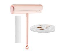 Rodillo antipelusas - Quita el pelo de animales giratorio 180 grados, limpiador con recarga para ropa de cama de suelo, asiento de coche para muebles | Limpieza de alfombras y textiles