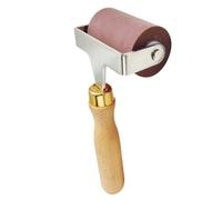 Rodillo Brayer Portátil para Grabado, Tinta y Pintura Mango de Madera | Ligero, Pulido, Goma y Acero Inoxidable, Uso Manual en Manualidades, Impresión y Estampación