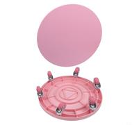 Rodillo de abdominales de seis ruedas con rotación de 360°, entrenador de fitness silencioso para, rodillera antideslizante incluida, rueda de ejercicio estable para entrenamientos abdominales (rosa)