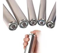 Rodillo de acero inoxidable de repuesto, paquete de 5 unidades de 1 pulgada, 1.5 pulgadas, 2 pulgadas de diámetro para línea de montaje InfeedOutfeeTabWoodworki (38 mm de diámetro y 950 mm de longitud