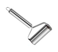 Rodillo de acero inoxidable para de pizza, rodillos antiadherentes | Rodillo de masa de pizza de metal para el hogar, cocina, hornear, hornear, tortilla, albóndigas, pan, pizza, galletas