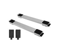 Rodillo de Acero para electrodomésticos, rodamiento de Carga de 300kg, Base móvil para máquina Estirable, 2 uds. (Plata)
