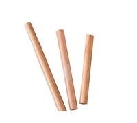 Rodillo de Amasar para el Hogar, 25/30/50 CM, Paquete de 3 Rodillos de Amasar de Madera Maciza, Utensilios de Cocina para Masa
