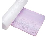 Rodillo de arcilla acrílica para hacer aretes con patrones florales y mango de fácil agarre, piel de vaca, textura, molde, accesorios de herramientas de cerámica