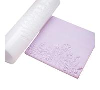 Rodillo de arcilla acrílica para hacer aretes con patrones florales y mango de fácil agarre, textura de piel de vaca, herramienta de cerámica, rodillo de textura