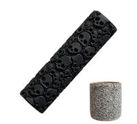Rodillo de arcilla, herramientas de cerámica con patrón de calavera, rodillos de patrón de modelado de arcilla, para niños, adultos, principiantes, cerámica, esculpir, joyería, hogar, cocina