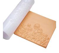 Rodillo de arcilla para aretes hechos a mano y plantas en relieve acrílico suave textura rodillo herramienta joyería rodillo patrón polímero