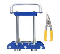 Rodillo de borde de 3 estaciones y herramienta para doblar chapa de metal para pliegues de 0 a 90 grados, cerradora manual con tijeras para acero y aluminio, altura de plegado de