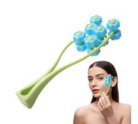 Rodillo de cara de flores 3D - Masajeador portátil en forma de Y, equipo de relajación manual | Herramienta de cuidado de la piel, Terapia facial, del estrés, Rutina de belleza, Sesión de