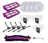 Rodillo de cepillo principal + 4 cepillos laterales + 2 filtros + 4 almohadillas de fregona + 3 bolsas + 1 cepillo de limpieza para EUREKA para V15 Pro J15 para Ultra J15 para Ultra WH