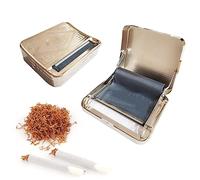 Rodillo de cigarrillos, caja automática de 110 mm, máquina de liar cigarrillos portátil, máquina de liar tabaco, caja de rodillo para fumar (plata)