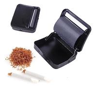 Rodillo de cigarrillos, caja de rodadura automática de 110 mm Máquina de liar cigarrillos portátil Máquina de liar tabaco Estuche de rodillo para fumar (negro)