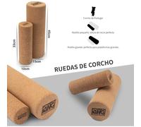 Rodillo de corcho para tabla de equilibrio Rodillo de fascia Rodillo de masaje Rodillo de fitness BoarderKING