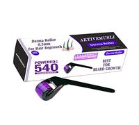 Rodillo de crecimiento del cabello de 0,5 mm con 540 agujas de titanio, repara el cabello dañado, activa los folículos pilosos, para caída y engrosamiento del cabello, fácil de usar
