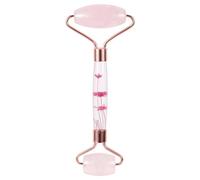 Rodillo de cuarzo rosa natural Guasha, raspador de piel, piedra facial, reafirmante, antienvejecimiento, ojos hinchados, cuello, antiarrugas