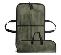 Rodillo de cuchillo (4 compartimentos) - bolsillo de cuchillo, caja portátil para cuchillos de chef, papel duro de lienzo encerado, bolsa de almacenamiento para cuchillos y herramientas de cocina, bol