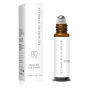 Rodillo de dentición, rodillo calmante con aceite para la dentición de bebés, fórmula totalmente natural, apto para bebés. Contiene ingredientes naturales como glicerina, aloe vera y limón.