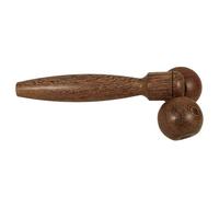 Rodillo de doble bola de madera for masaje facial, masajeador portátil for adelgazar el cuello, instrumento de belleza facial.(16x9cm)