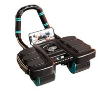 Rodillo de ejercicios de interior Ab-rueda de 4 ruedas con rebote automático | Entrenador de fuerza abdominal para fitness en casa, fortalecimiento abdominal, fortalecimiento abdominal, estabilidad