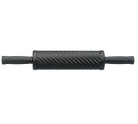 Rodillo de entrenamiento fascial con ondas y asas, negro