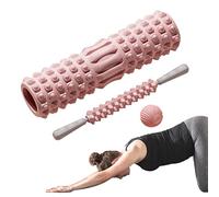 Rodillo de Espalda de Yoga, Juego de Rodillos de Espuma Corporal Manual, Barra de Rodillo portátil para piernas, pantorrillas, Espalda, Atletas de Masaje para Gimnasio, hogar Shenrongtong