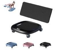 Rodillo de espalda, rodillo de rueda abdominal, placa de rueda de entrenamiento abdominal con alfombrilla, rueda de ejercicio giratoria de 360° para entrenamiento de cuerpo completo, quema de grasa y
