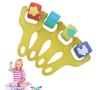 Rodillo de esponja de pintura, herramienta de sello de espuma de 13,5 cm, rodillo de pintura de esponja de polipropileno, suministro de arte para niños con diseño de fácil agarre, kit de pintura