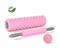 Rodillo De Espuma， Juego De 3 Piezas De Masaje De Tejido Muscular Con Rodillo De Espuma Liberación De Fascia Tendinosa Fisioterapia Gimnasio En Casa Yoga Ejercicio